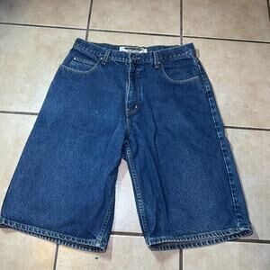 Vintage 90s Anchor Blue Baggy Denim Jorts Mens Size 36x13 Skater Grunge